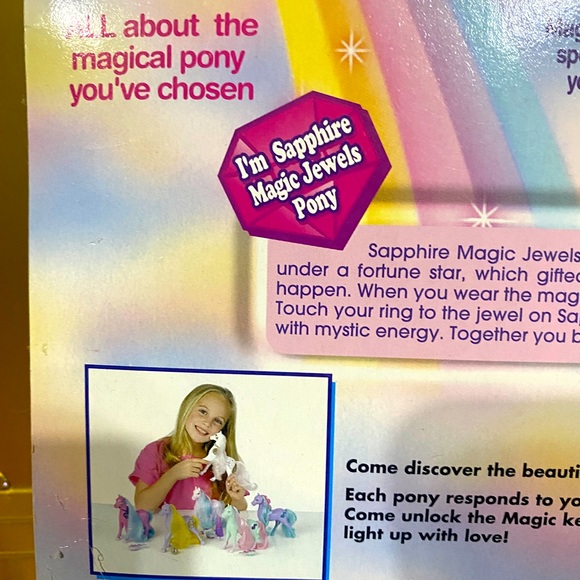 MAGIC TOUCH PONY VTG 1996 JEWELS PONY SAPPHIRE JEWELS LIGHT UP & BLINK WORKS! - Picture 13 of 15